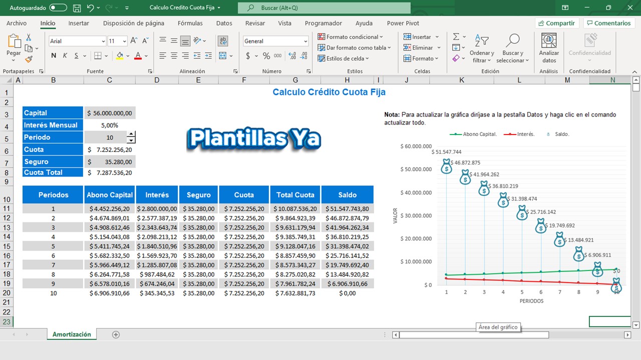 💰 Plantilla Profesional de Cálculo de Crédito en Excel